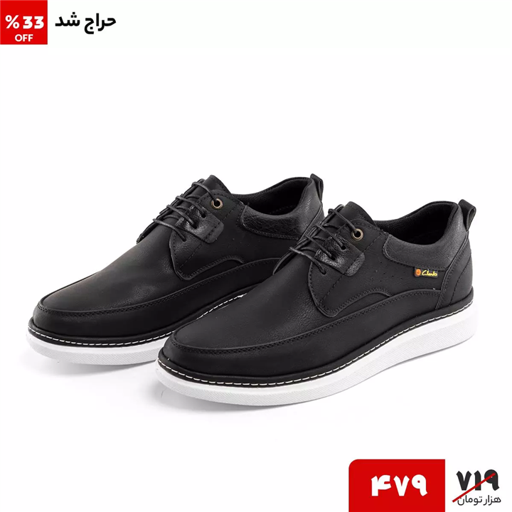 کفش روزمره مردانه Clarks چرم مصنوعی بند دار کد ۴۰۷۳۷